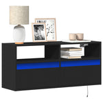Tv-Wandmeubel Met Led-Verlichting 100X31X45 Cm