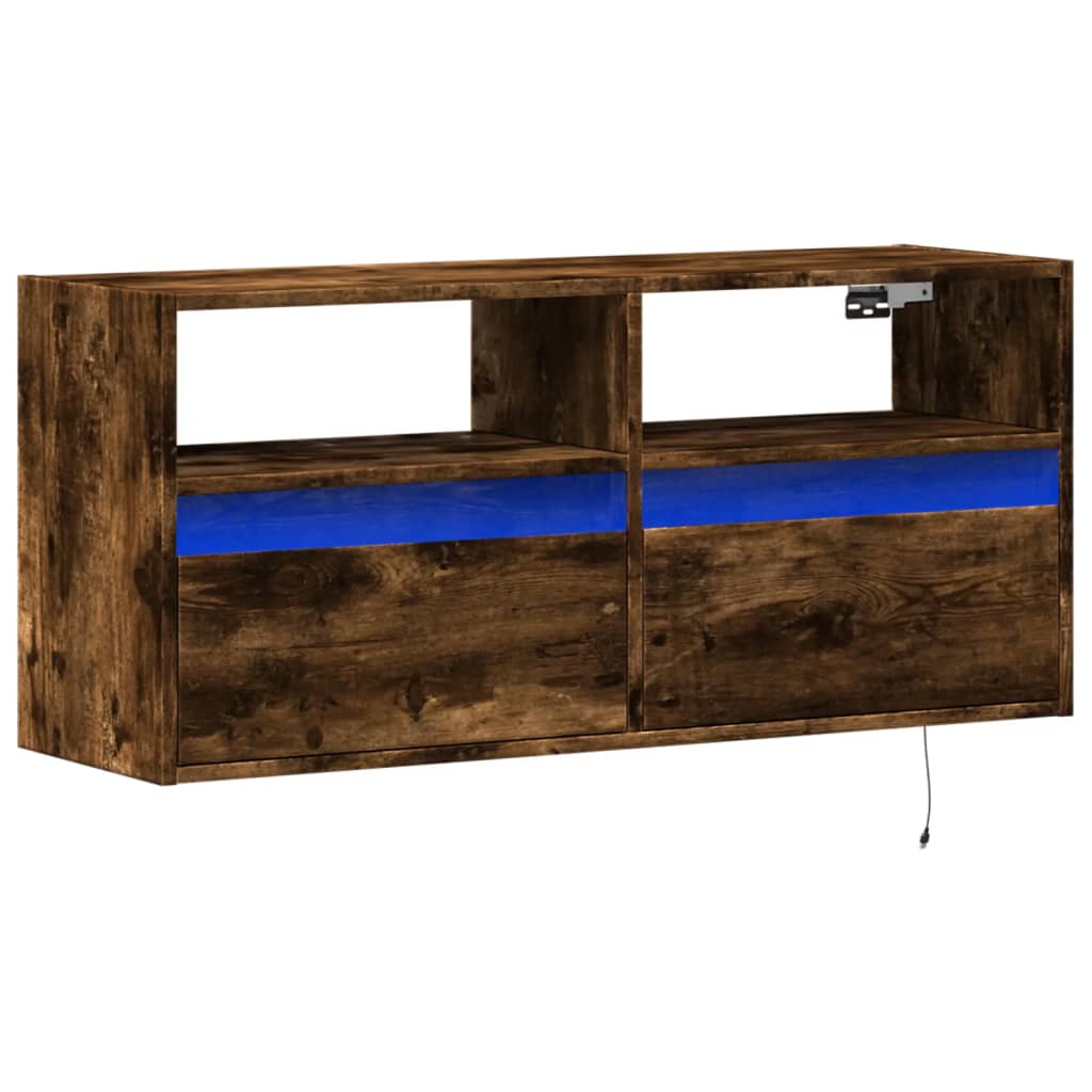 Tv-Wandmeubel Met Led-Verlichting 100X31X45 Cm