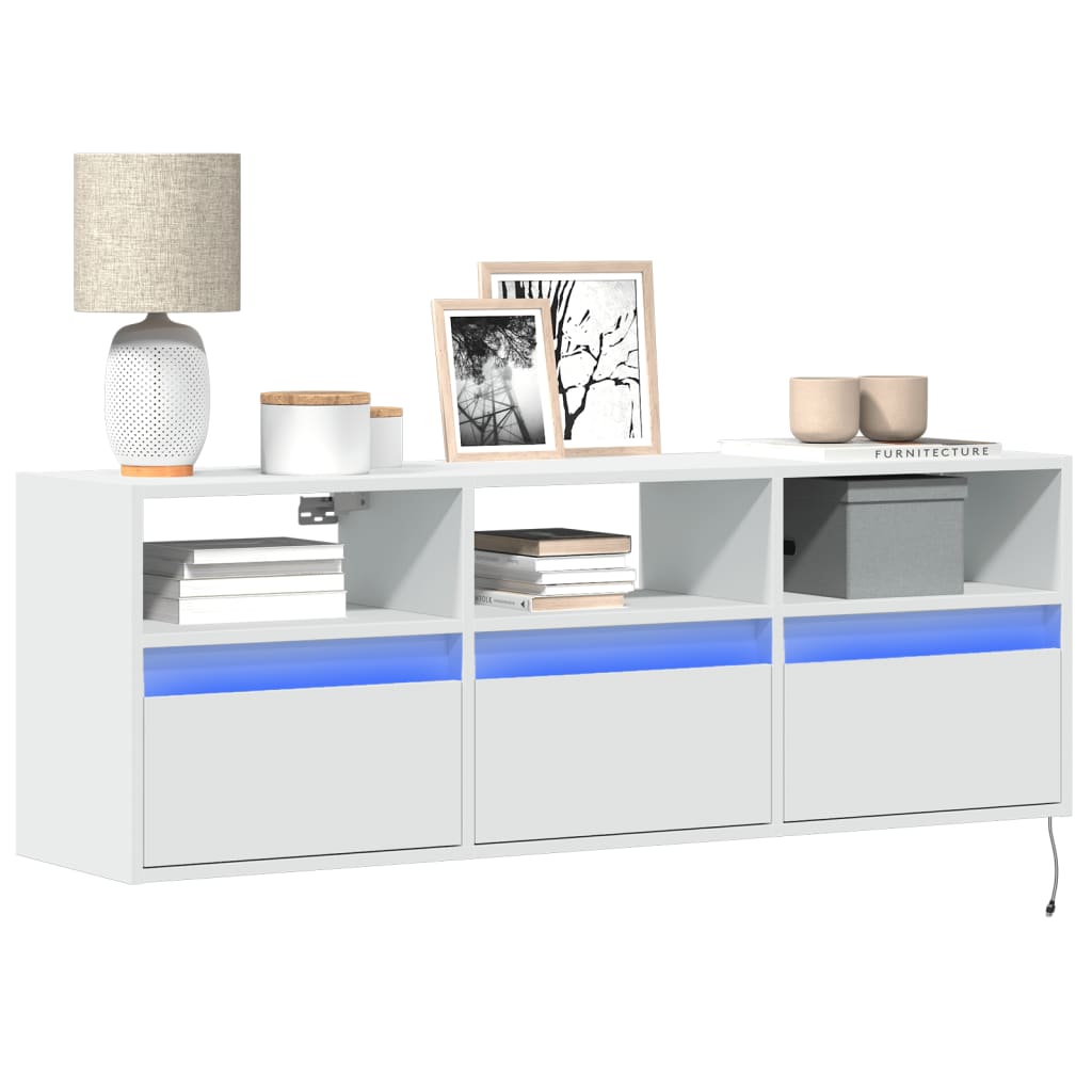 Tv-Wandmeubel Met Led-Verlichting 100X31X45 Cm