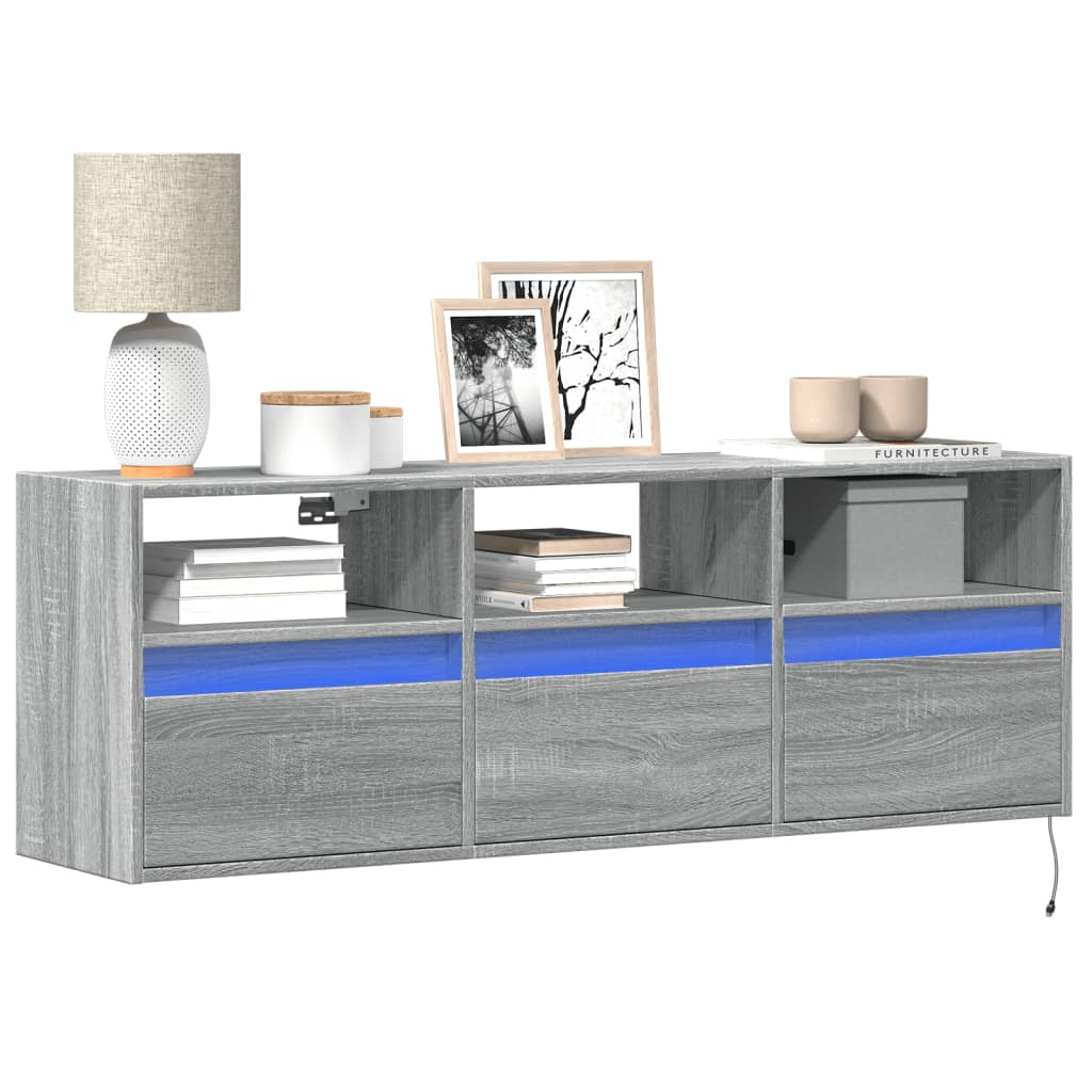 Tv-Wandmeubel Met Led-Verlichting 100X31X45 Cm