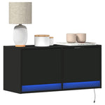 Tv-Wandmeubel Met Led-Verlichting 80X31X35 Cm