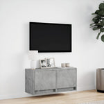 Tv-Wandmeubel Met Led-Verlichting 80X31X35 Cm