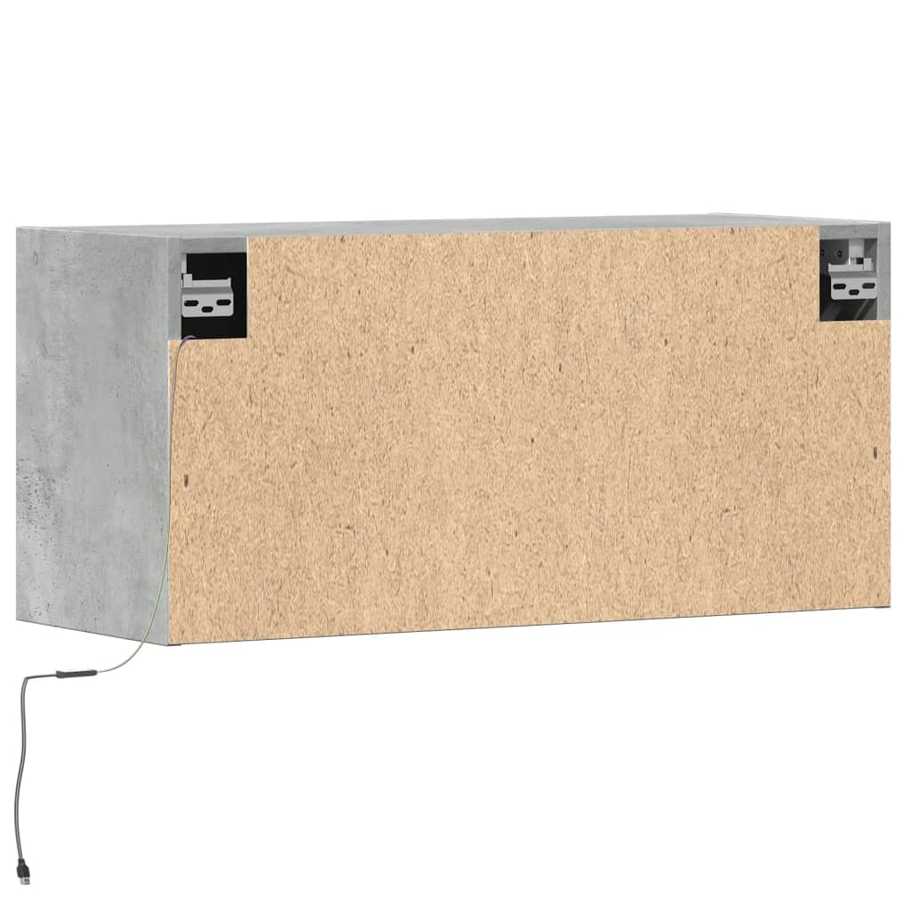 Tv-Wandmeubel Met Led-Verlichting 80X31X35 Cm