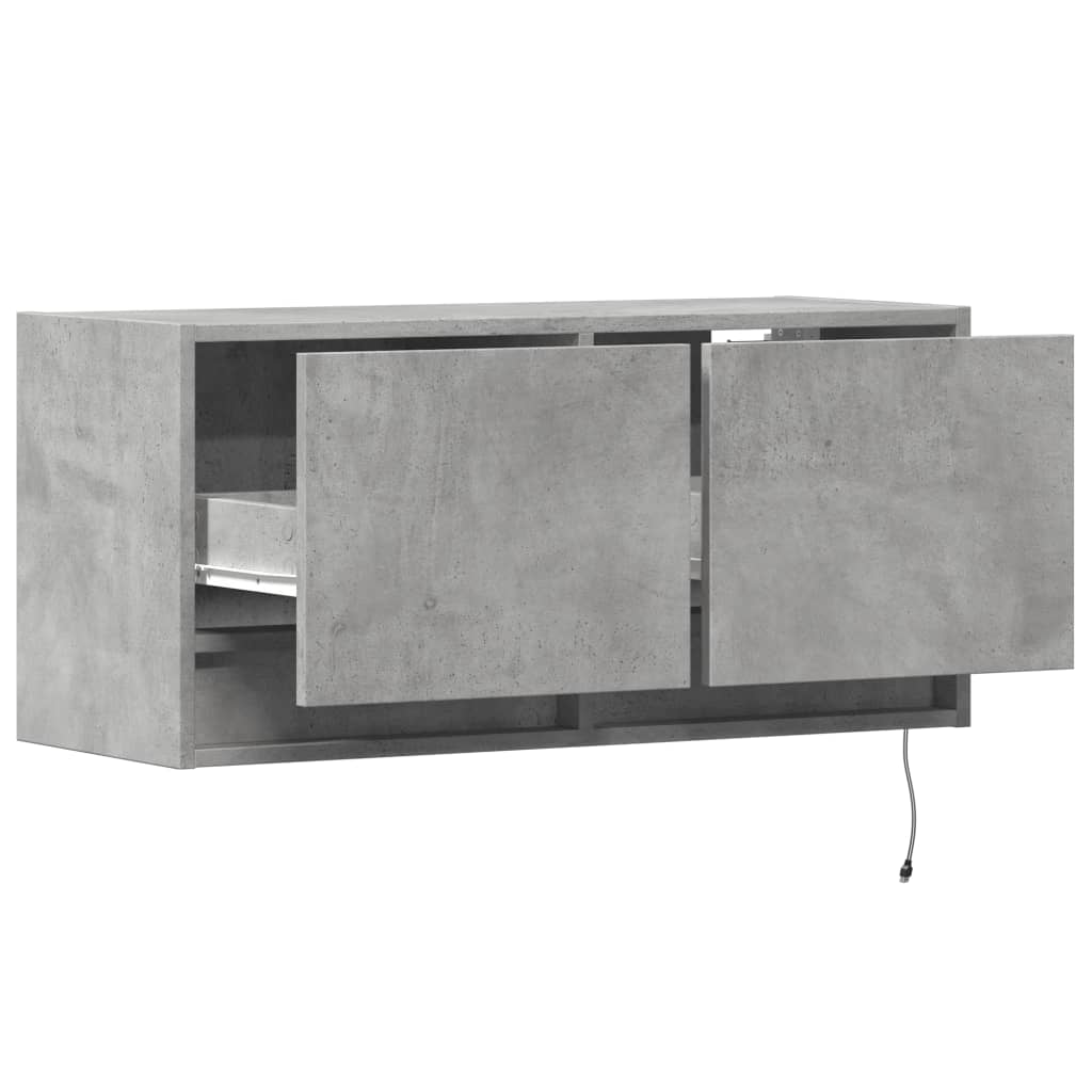 Tv-Wandmeubel Met Led-Verlichting 80X31X35 Cm