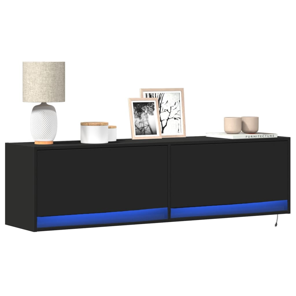Tv-Wandmeubel Met Led-Verlichting 80X31X35 Cm