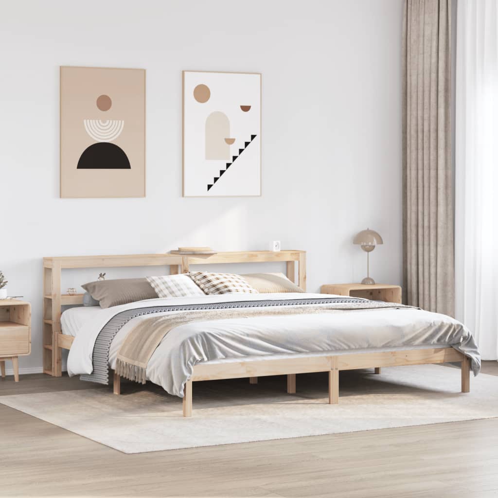 Bedframe Zonder Matras Massief Grenenhout