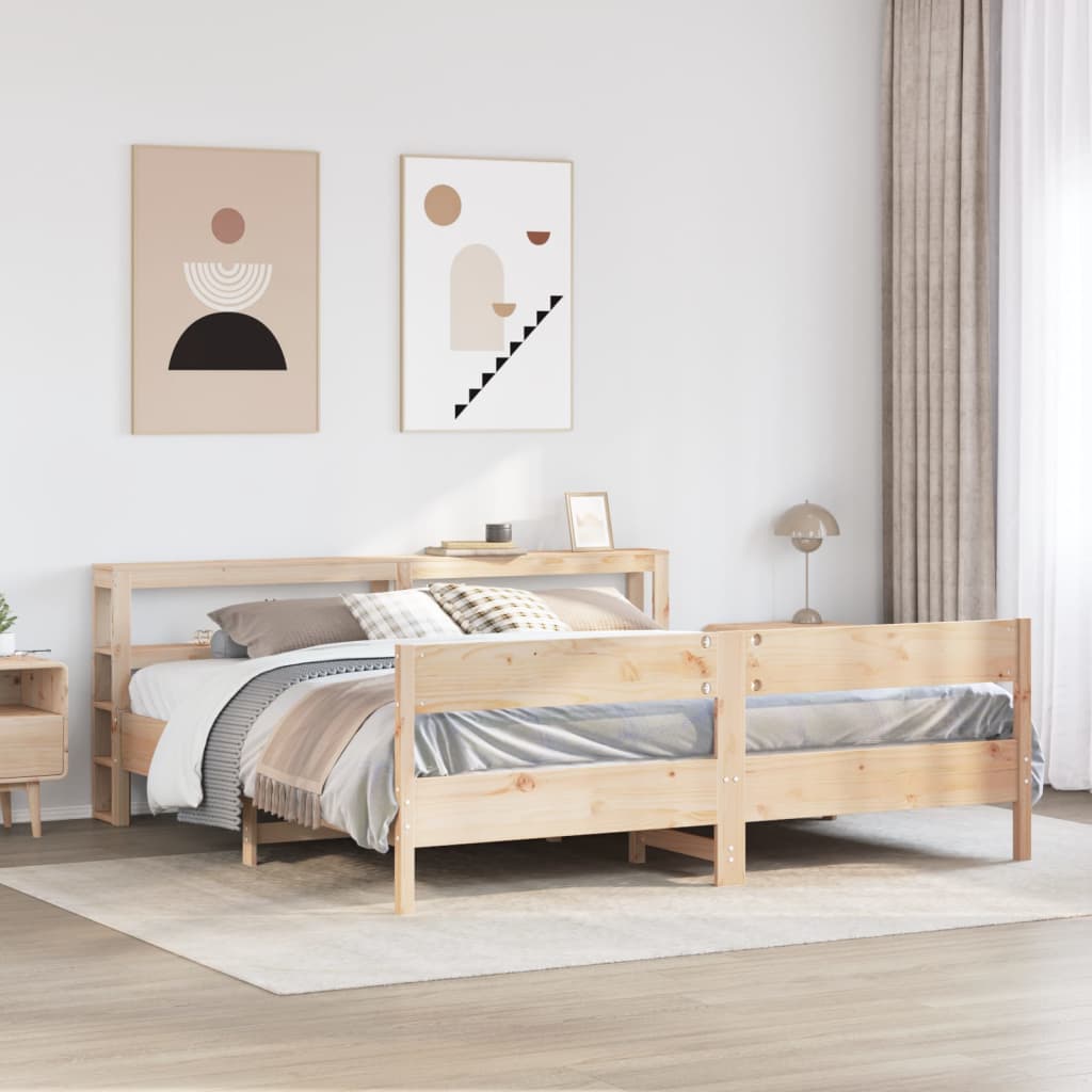 Bedframe Zonder Matras Massief Grenenhout