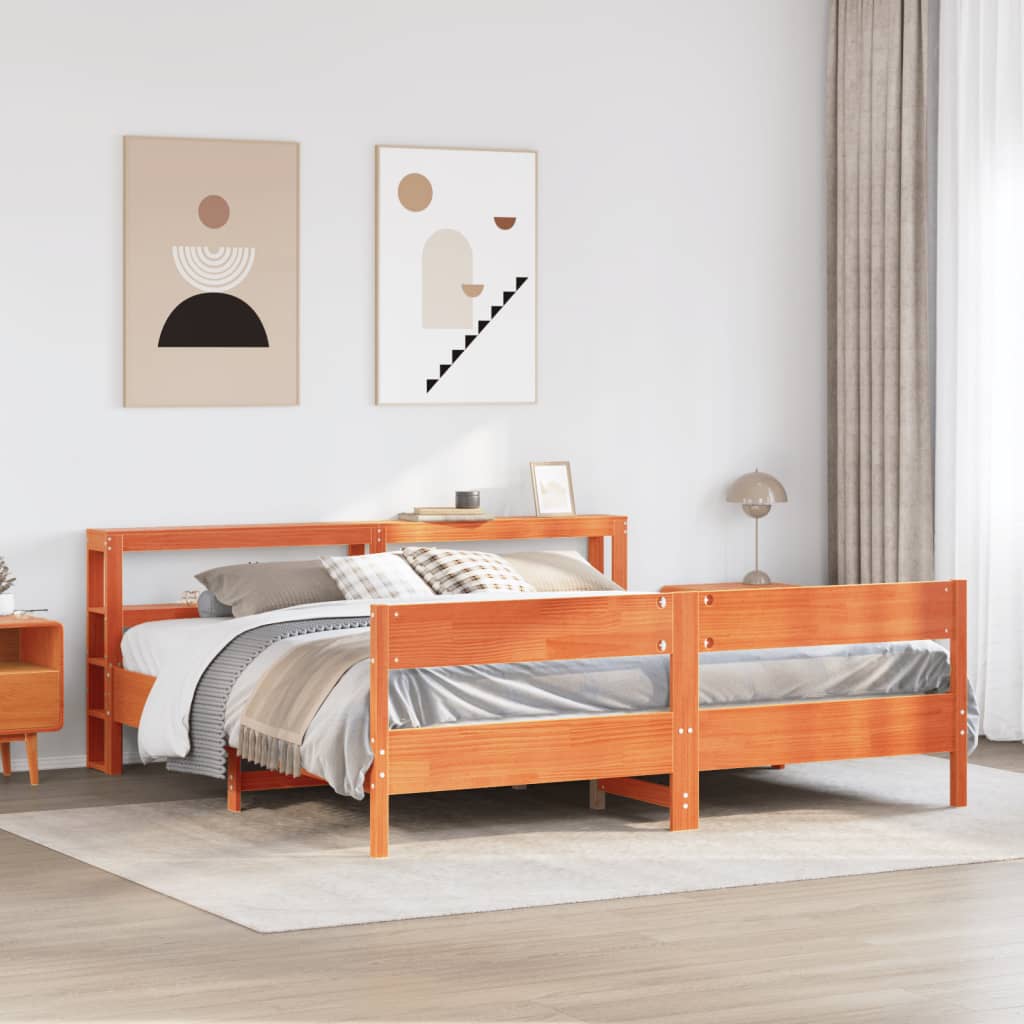 Bedframe Zonder Matras Massief Grenenhout