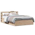 Bedframe Met Hoofdbord Massief Grenenhout