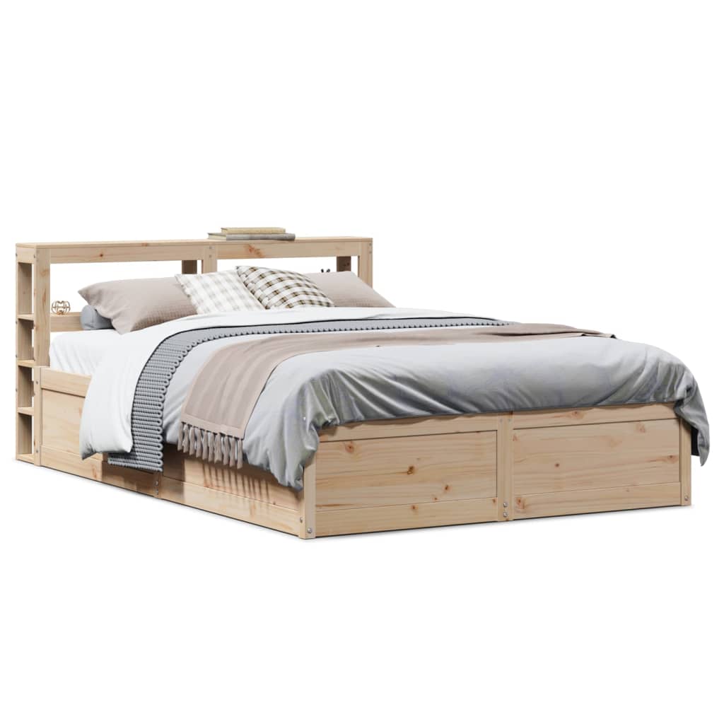 Bedframe Met Hoofdbord Massief Grenenhout