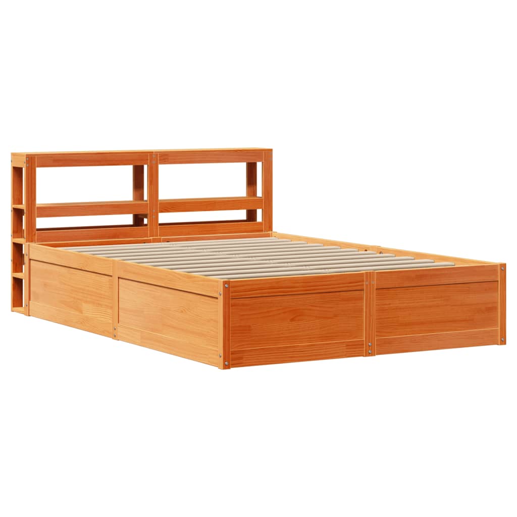 Bedframe Met Hoofdbord Massief Grenenhout