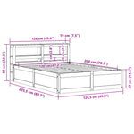Bedframe Met Hoofdbord Massief Grenenhout