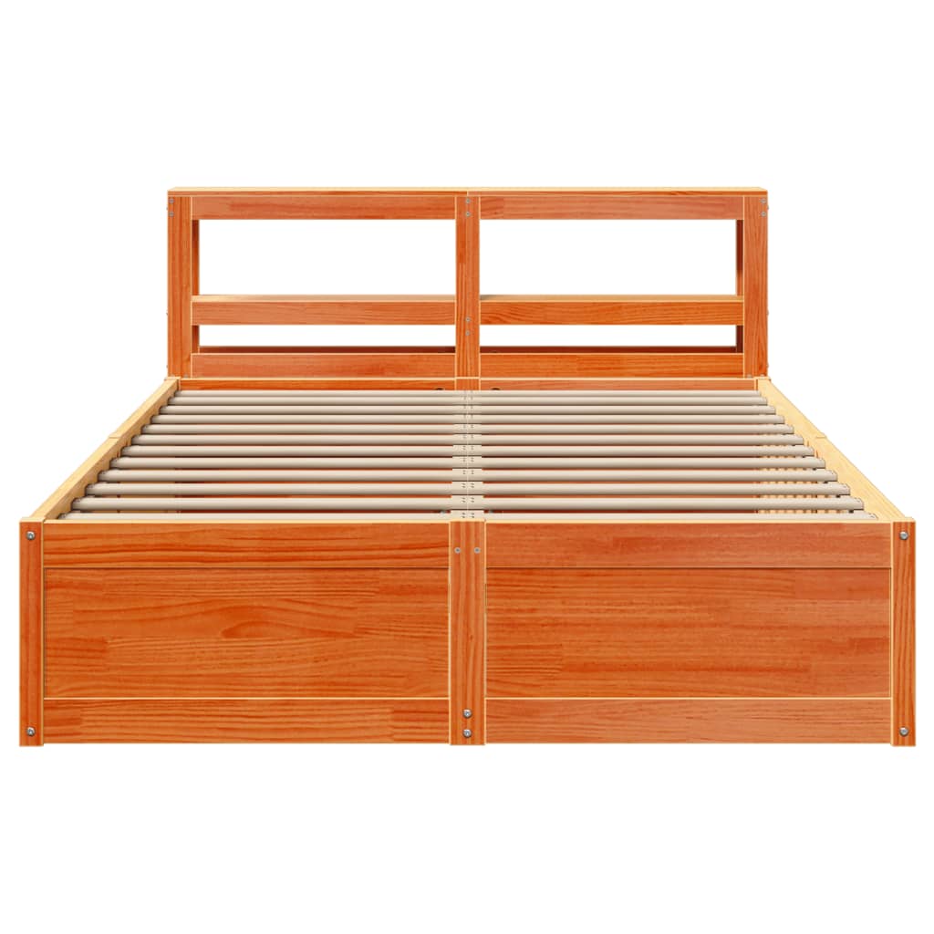 Bedframe Met Hoofdbord Massief Grenenhout