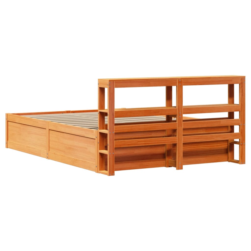 Bedframe Met Hoofdbord Massief Grenenhout