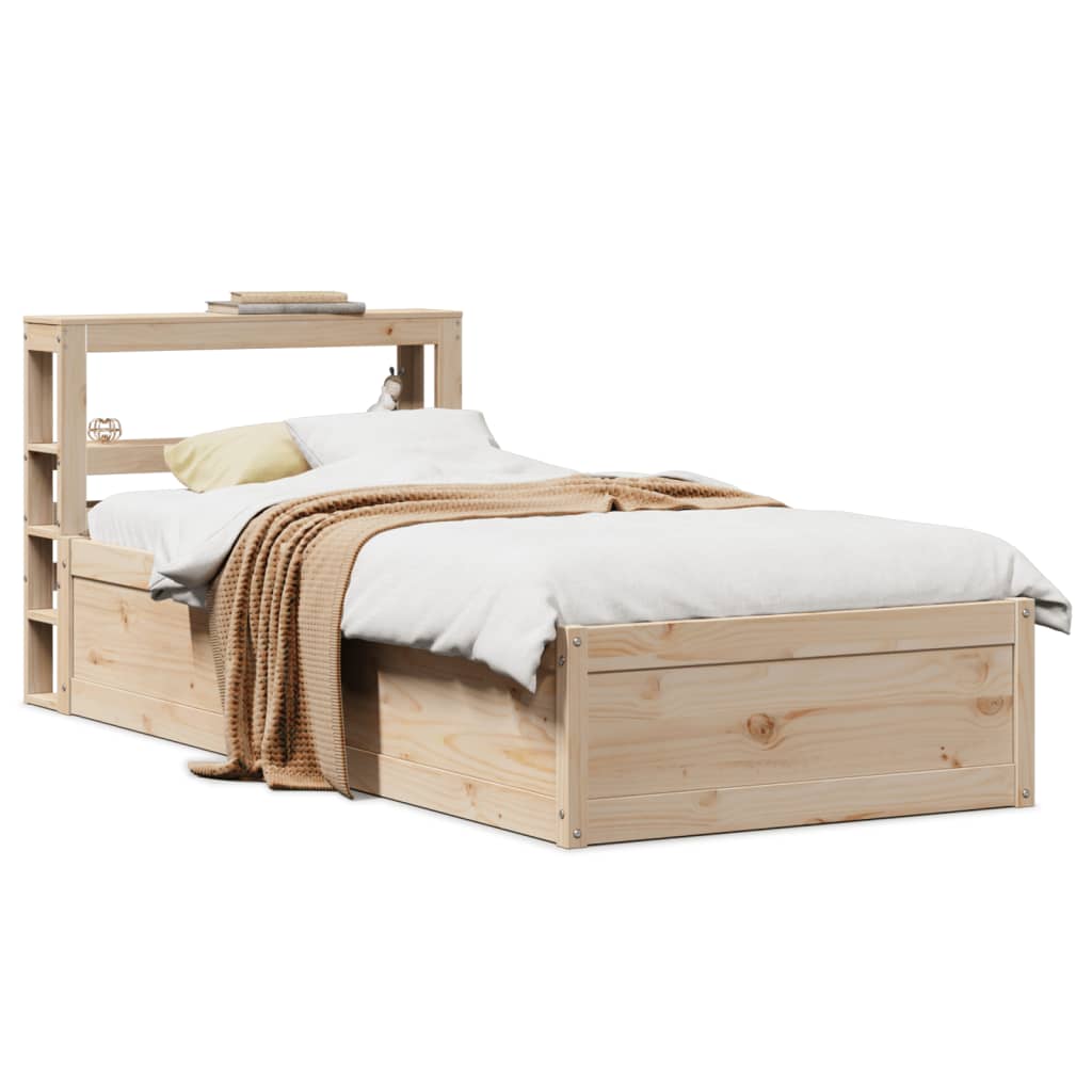 Bedframe Met Hoofdbord Massief Grenenhout