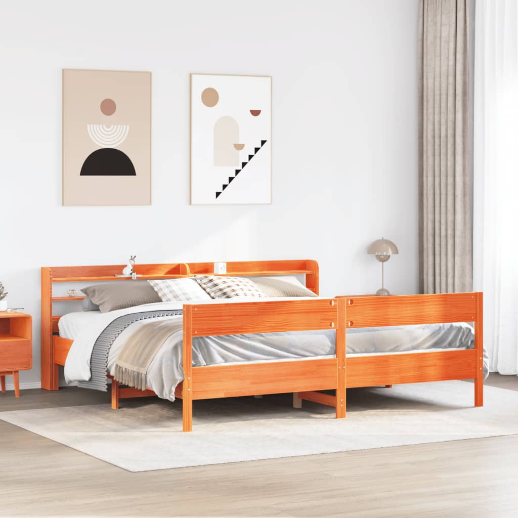 Bedframe Zonder Matras Massief Grenenhout