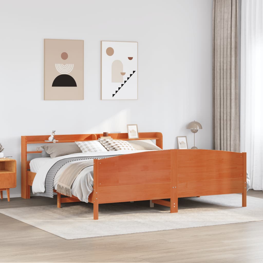 Bedframe Zonder Matras Massief Grenenhout