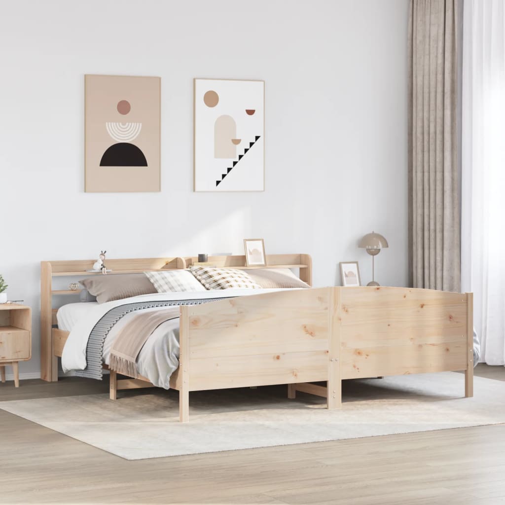 Bedframe Zonder Matras Massief Grenenhout