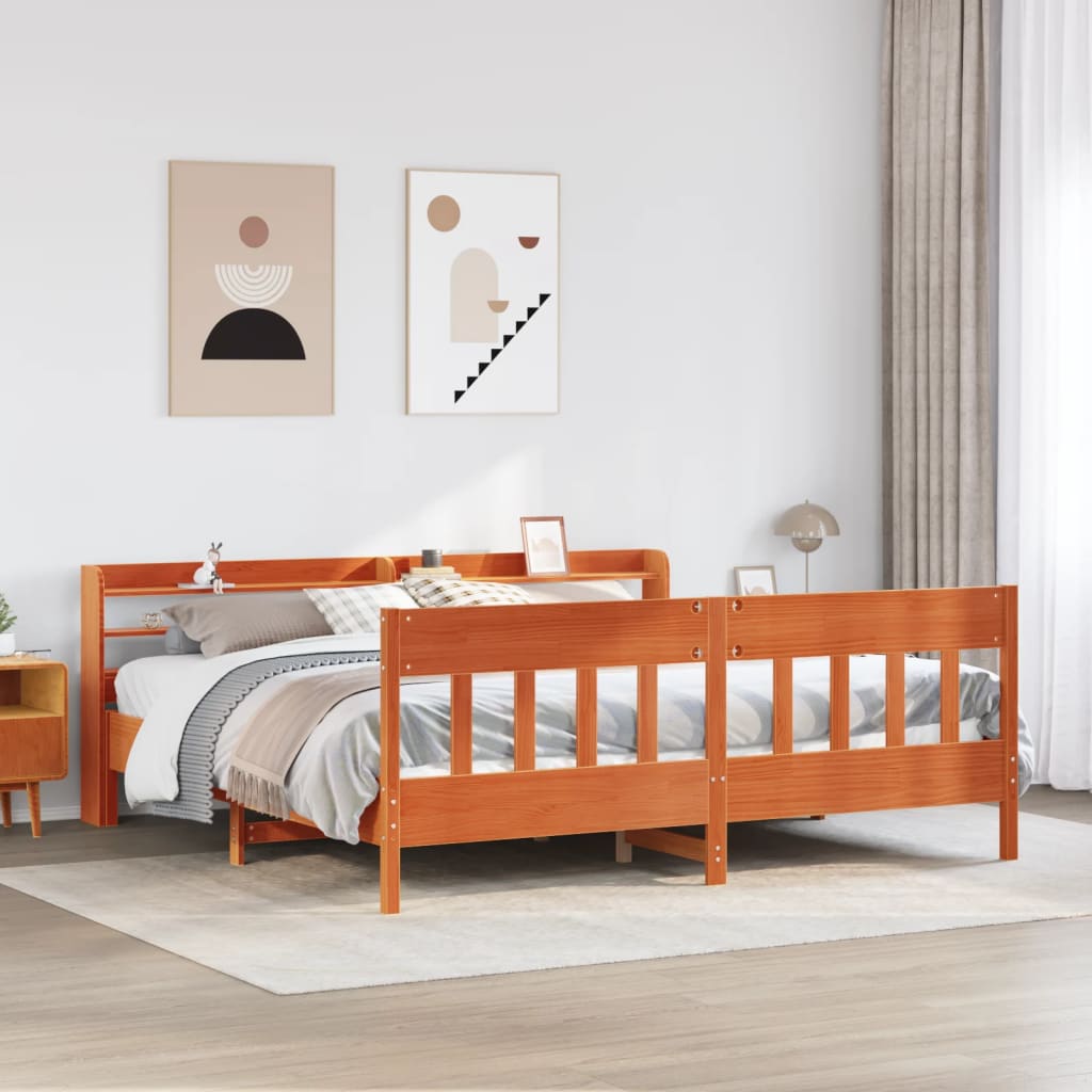 Bedframe Zonder Matras Massief Grenenhout