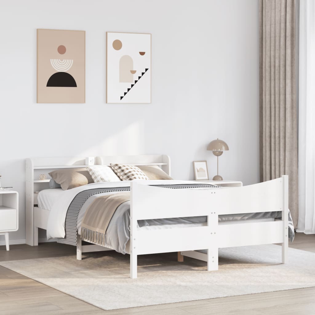 Bedframe Met Hoofdbord Massief Grenenhout