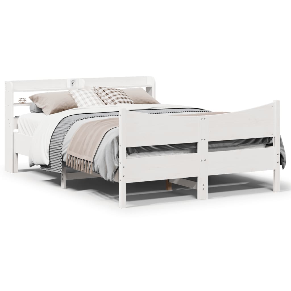 Bedframe Met Hoofdbord Massief Grenenhout