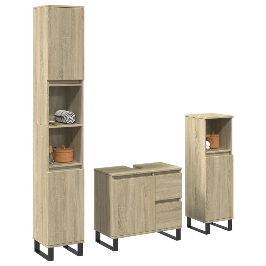 Badkamermeubelset Bewerkt Hout