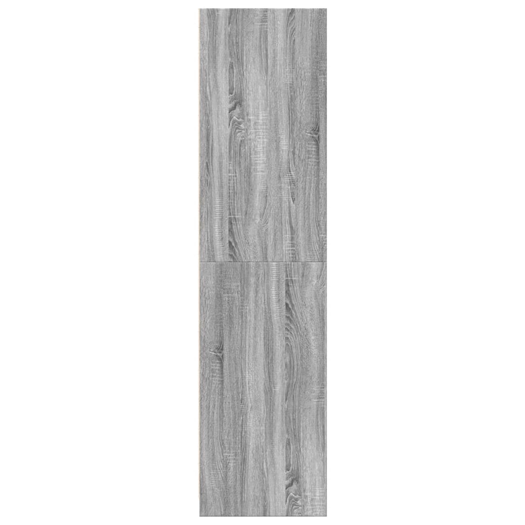 Kledingkast Bewerkt Hout Grijs Sonoma