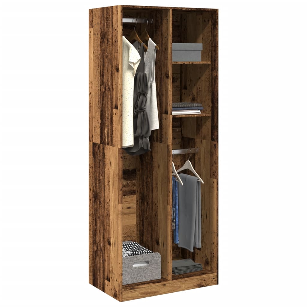 Kledingkast Bewerkt Hout Oud Hout