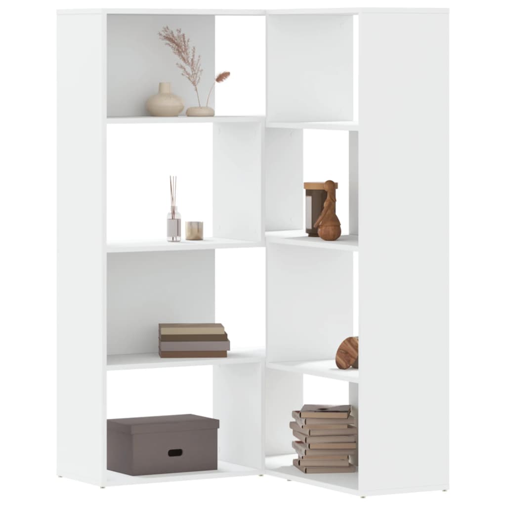 Boekenkast 4-Laags Hoek 85X85X140 Cm Bewerkt Hout Kleur