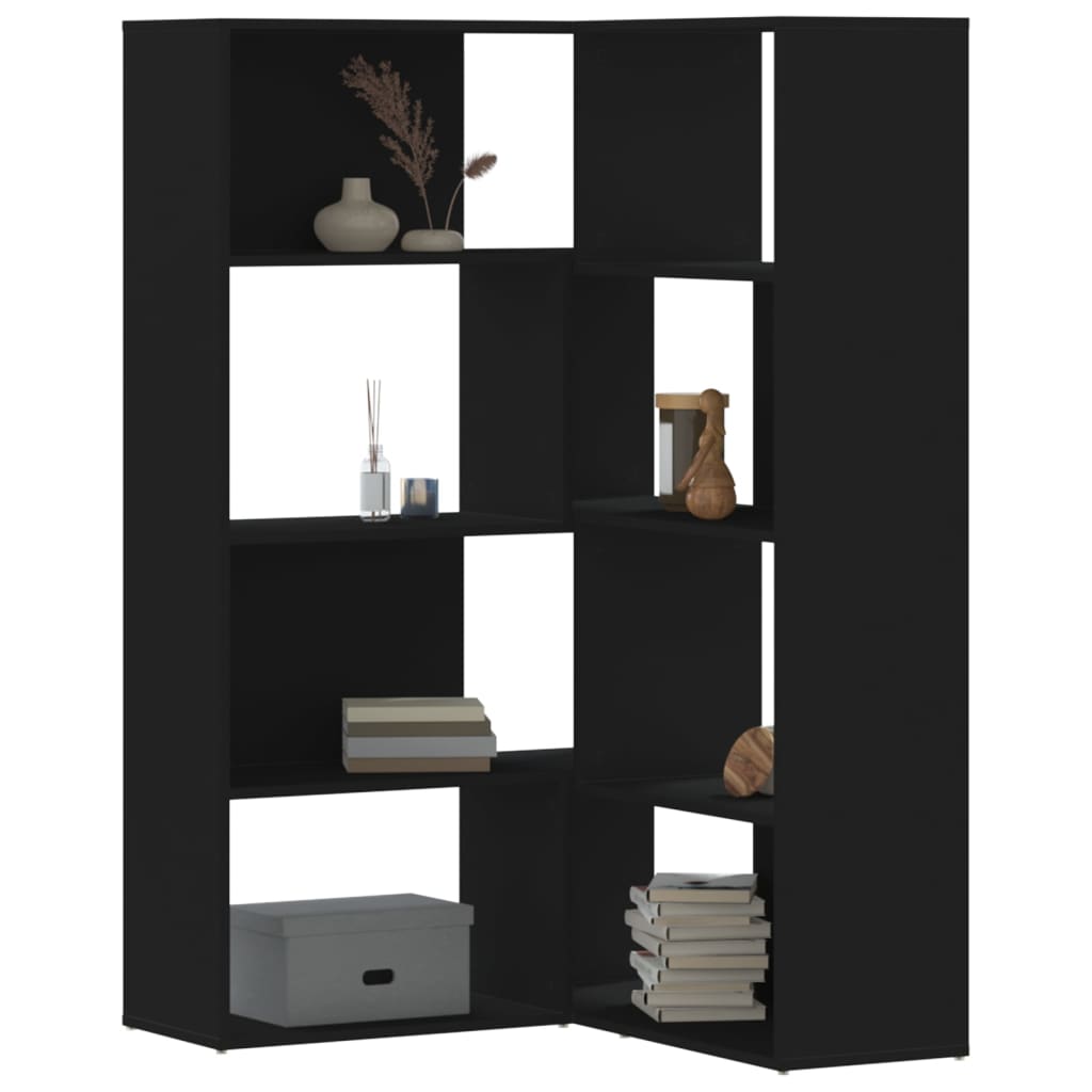 Boekenkast 4-Laags Hoek 85X85X140 Cm Bewerkt Hout Kleur