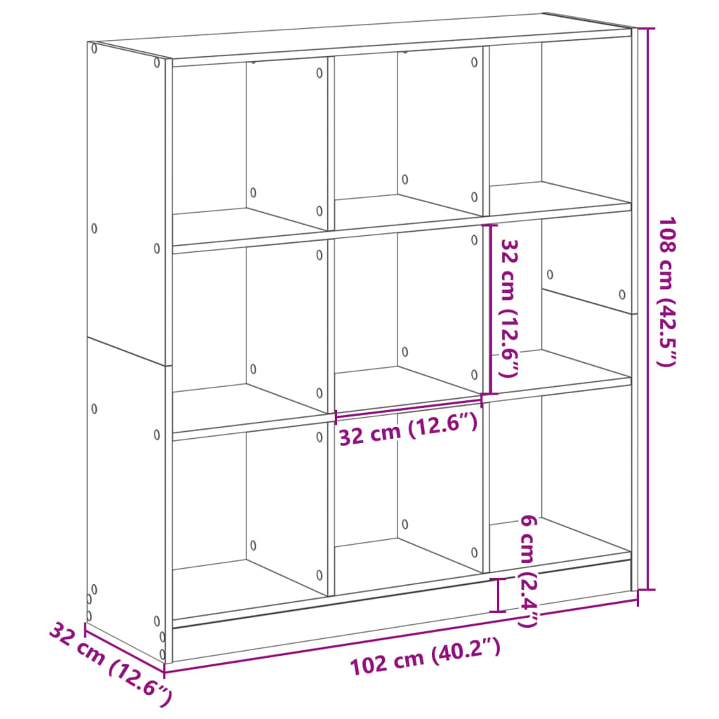 Boekenkast 102X32X Bewerkt Hout Wit