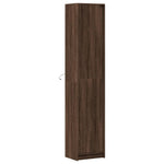 Hoge Kast Met Led 41,5X32,5X200 Cm Bewerkt Hout Bruin Eiken