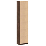 Hoge Kast Met Led 41,5X32,5X200 Cm Bewerkt Hout Bruin Eiken