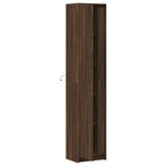 Hoge Kast Met Led 41,5X32,5X200 Cm Bewerkt Hout Bruin Eiken