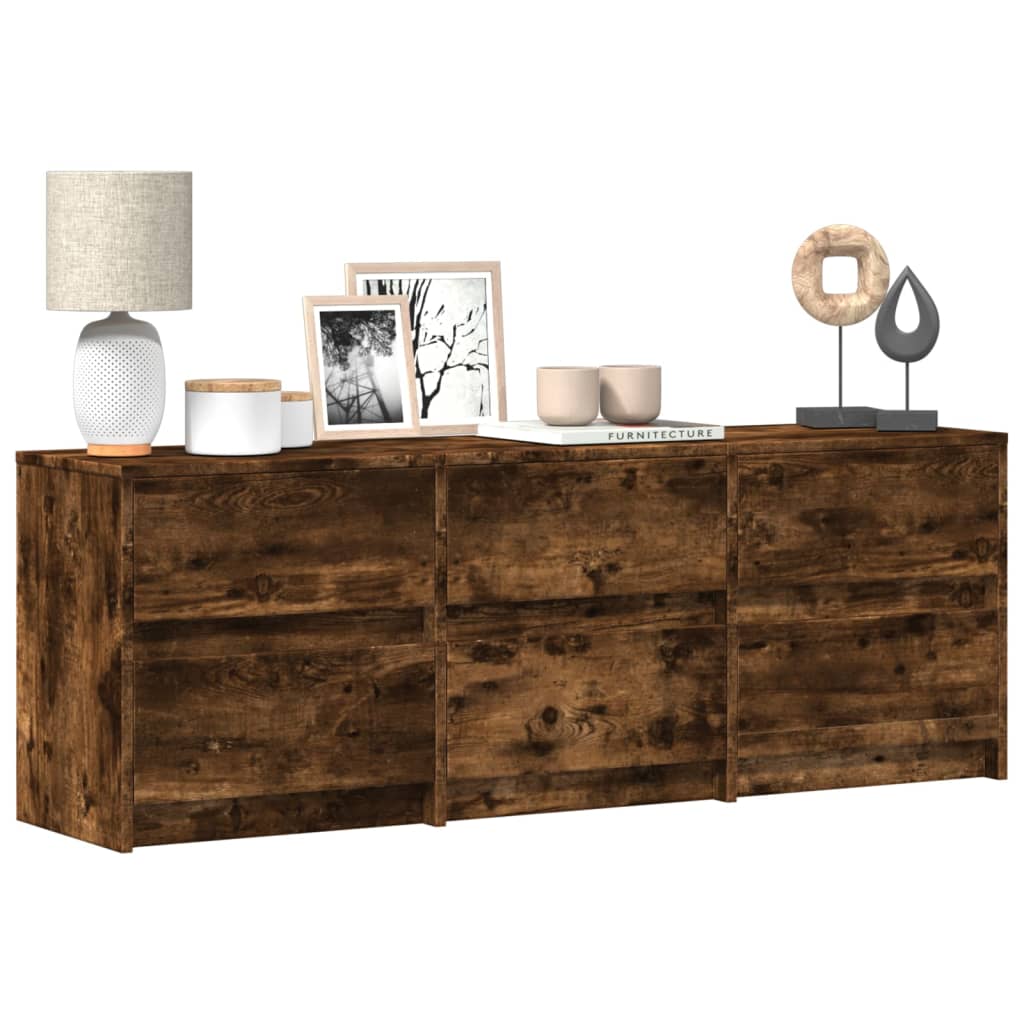 Tv-Meubel Met Led 180X34X50 Cm Bewerkt Hout