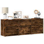 Tv-Meubel Met Led 180X34X50 Cm Bewerkt Hout