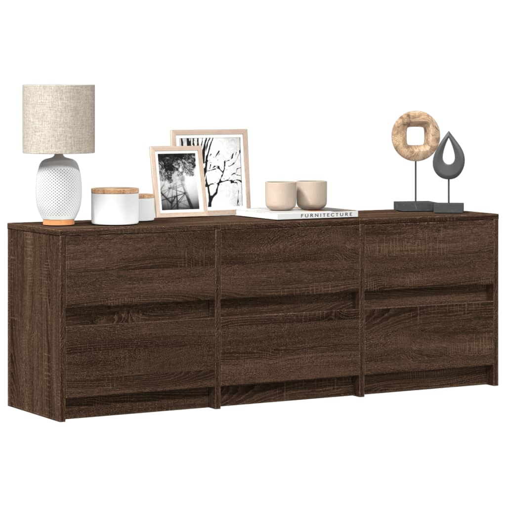 Tv-Meubel Met Led 180X34X50 Cm Bewerkt Hout
