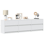 Tv-Meubel Met Led 180X34X50 Cm Bewerkt Hout