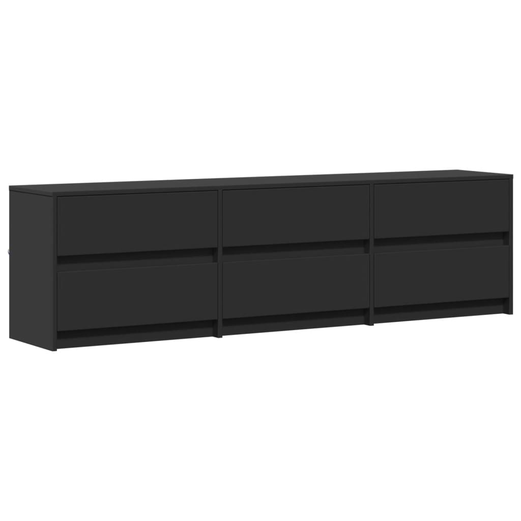 Tv-Meubel Met Led 180X34X50 Cm Bewerkt Hout