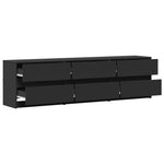 Tv-Meubel Met Led 180X34X50 Cm Bewerkt Hout