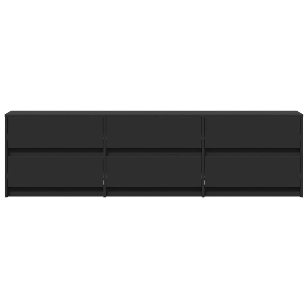 Tv-Meubel Met Led 180X34X50 Cm Bewerkt Hout