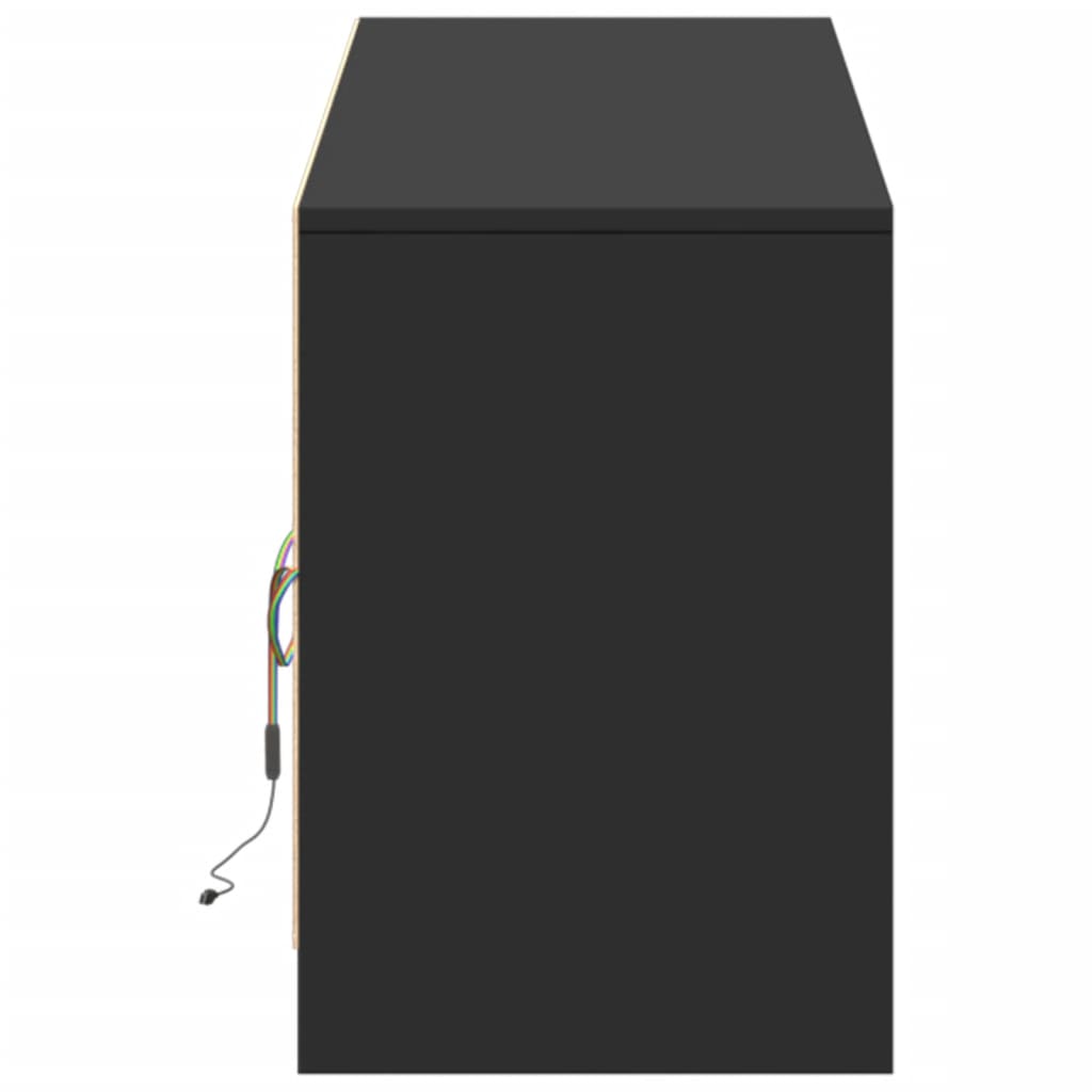 Tv-Meubel Met Led 180X34X50 Cm Bewerkt Hout