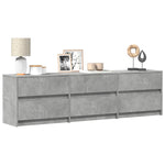 Tv-Meubel Met Led 180X34X50 Cm Bewerkt Hout