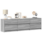 Tv-Meubel Met Led 180X34X50 Cm Bewerkt Hout