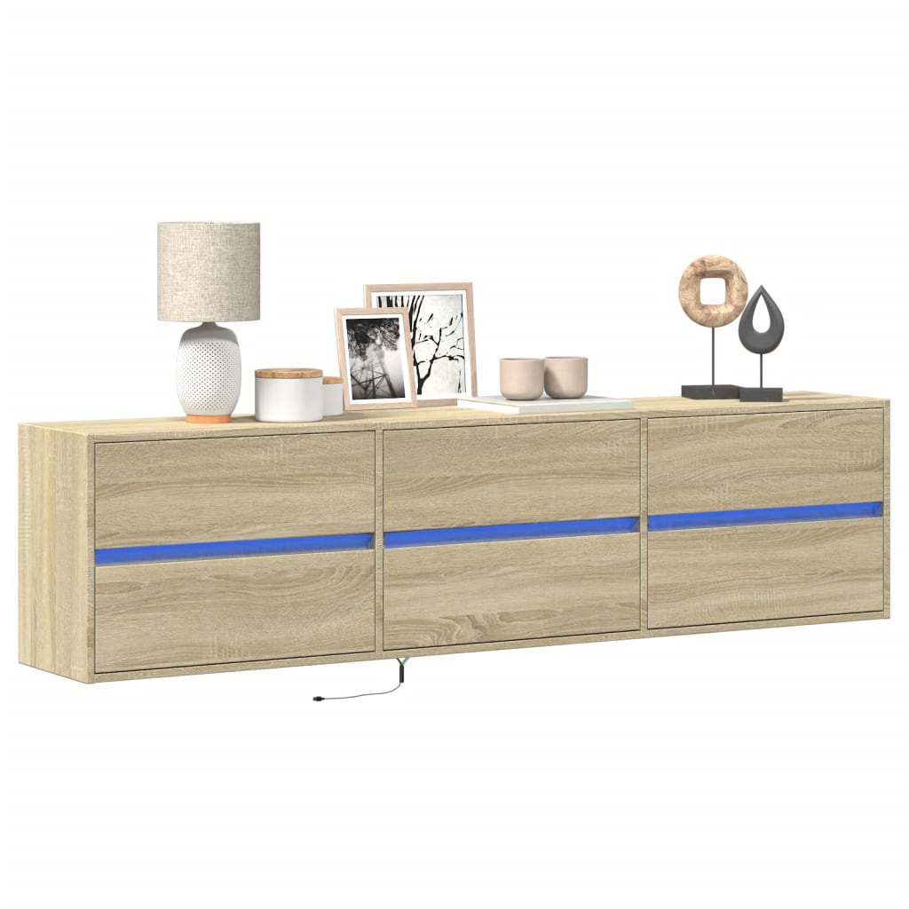 Tv-Wandmeubel Met Led-Verlichting 41X31X45 Cm