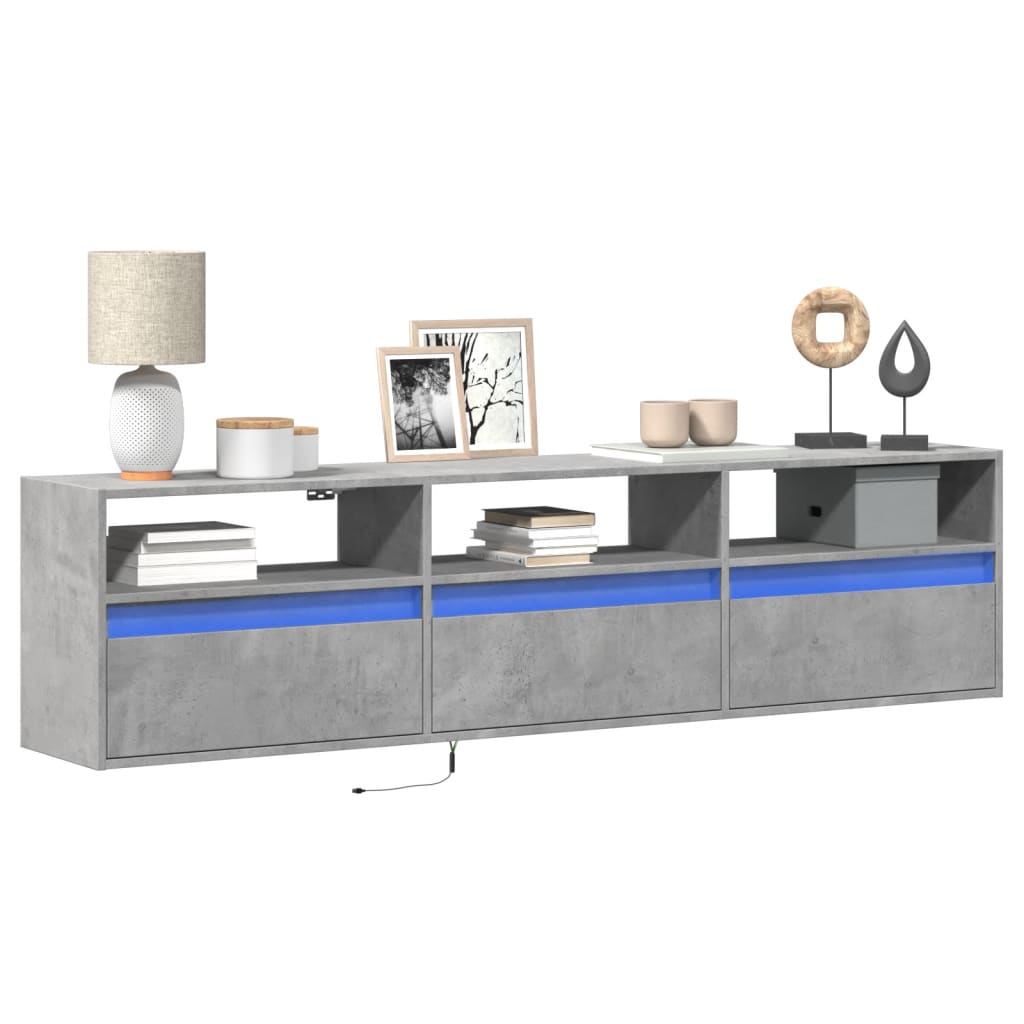Tv-Wandmeubel Met Led-Verlichting 100X31X45 Cm