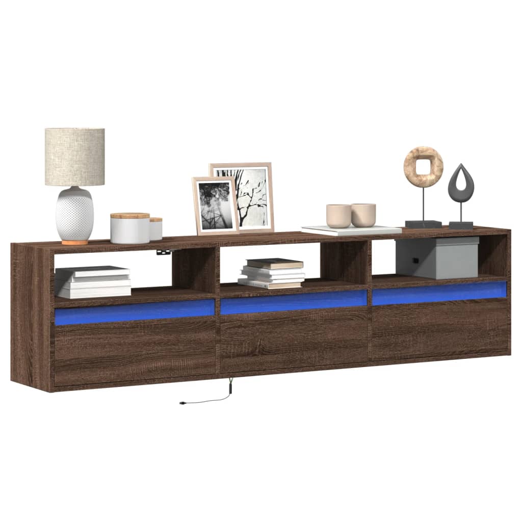 Tv-Wandmeubel Met Led-Verlichting 100X31X45 Cm