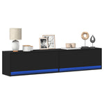 Tv-Wandmeubel Met Led-Verlichting 80X31X35 Cm