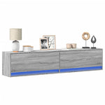 Tv-Wandmeubel Met Led-Verlichting 80X31X35 Cm