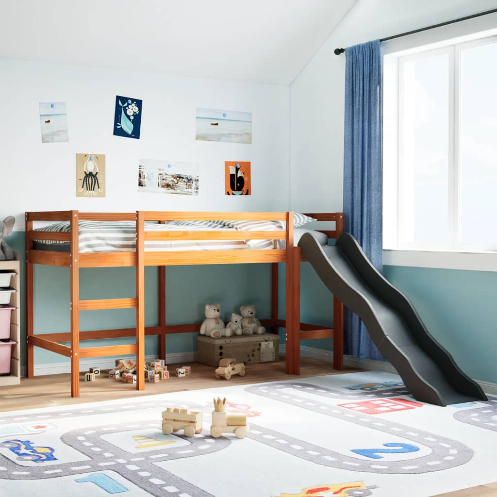 Kinderhoogslaper Zonder Matras Massief Grenenhout